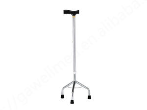 Bastón cuádruple de base grande para personas mayores con mango de doble compensación Bastón ajustable de 4 puntas con 4 Patas para mayor estabilidad - Product Image 6