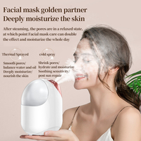 Vaporizador Facial Eléctrico 2 en 1 con Nano Iones, Vapor Frío/Caliente, Portátil, para Spa en Casa, Hidratación Facial Profunda
