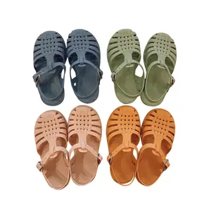 Wholesale Factory Luxury Beach Summer Flat Kids Jelly Shoes Baby Girls Jelly Sandals