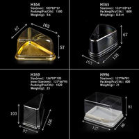 Boîte d'emballage pour mini-gâteaux en plastique PET super transparent avec gaufrage de qualité alimentaire et logo personnalisé pour boulangerie et cheesecake