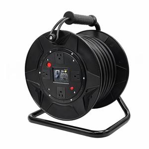 <span class=keywords><strong>สาย</strong></span>พ่วง<span class=keywords><strong>ยาง</strong></span> SJTW แบบ 4 ช่องเสียบ US มาตรฐาน IP44 พร้อมดรัมเก็บสายไฟและรีล<span class=keywords><strong>สาย</strong></span>ไฟ - Product Image 1