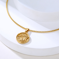 Mythologie Vintage Zeus Pendentif 20mm En Acier Inoxydable Hommes Pièce Ronde Grec Ancien Zeus Pendentif Collier