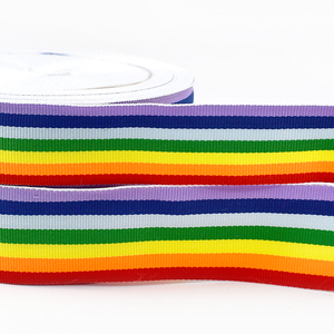 Meetee ZK2291 10-38mm DIY Luggage Garment Bag <strong>Elastic</strong> Webbing Tape Belt Polyester Rainbow Eco-friendly Striped Webbing <strong>Ribbon</strong> - Product Image 4