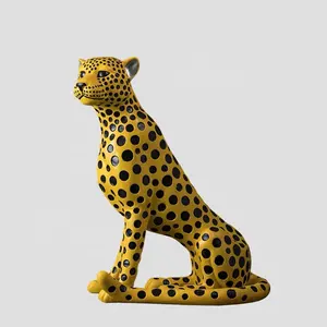Роскошные предметы для домашнего сада, статуя леопарда, декор из смолы, в натуральную величину, скульптура Ягуара, украшение для гостиной