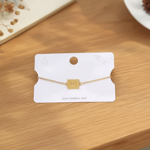 Bracciale con ciondolo a forma di lettera H in acciaio inossidabile 12x14cm, bracciale alla moda - Product Image 2