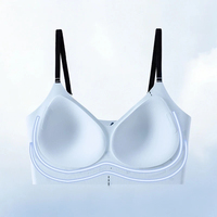 Soutien-gorge sans couture de haute qualité pour femme, imprimé cœur, invisible, confortable, type T-shirt, bonnets lisses, sous-vêtement doux pour tous les jours