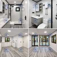 Maison modulaire extensible de 20 pieds avec grandes fenêtres et intérieur lumineux, maison préfabriquée pour chambres d'hôtes