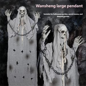 Decorazione per Halloween Casa Stregata: Scheletro Fantasma Grande da Appendere, Scena <span class=keywords><strong>Horror</strong></span> per Esterni - Product Image 1