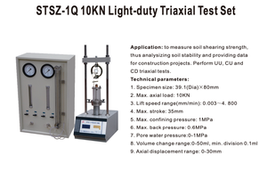 Equipo de Prueba Triaxial de Servicio Ligero de 10KN, Instrumento Geotécnico para Pruebas de Compresión y Resistencia Triaxial de Muestras de Suelo - Product Image 2