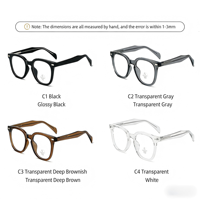 Gafas de Montura Completa Negras Brillantes TR90 de Moda, Estilo Retro Americano, Monturas Ópticas que Adelgazan el Rostro, Diseño Cuadrado Ligero Unisex