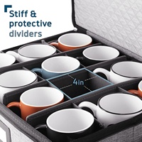 Excellent Conteneur de Rangement pour Vaisselle, Spacieux et Robuste, pour Tasses et Mugs, Style Américain Carré, Capacité 12 Tasses