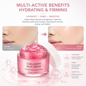 Crème pour le visage au collagène hydrolysé lyophilisé à la niacinamide, <span class=keywords><strong>24h</strong></span> Glow, renforce la barrière cutanée, hydrate, anti-âge, éclaircissant, raffermissant - Product Image 4