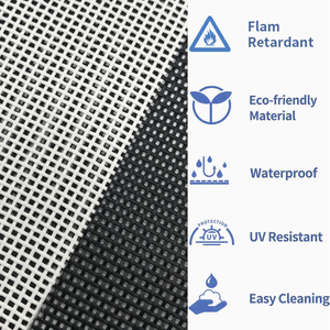 STARUNK Teslin PVC <strong>Mesh</strong> Fabric Furniture Chair Coated Upholstery Fabric Outdoor Recycled Polyester Waterproof 1*1 Woven <strong>Mesh</strong> - Product Image 4