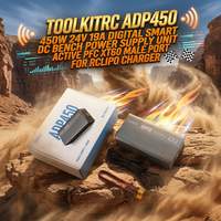 Alimentation de laboratoire numérique intelligente ToolkitRC ADP450 450W 24V 19A avec PFC actif et port XT60 mâle pour chargeur Lipo RC