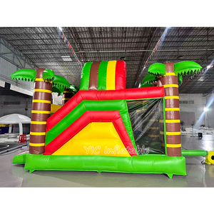 Châteaux gonflables Jungle Monkey pour enfants, structure de jeux gonflable commerciale avec toboggan pour la location - Product Image 4