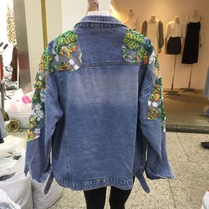 Spring and Autumn New Heavy Industry Diamond studded Nail Bead Colorful <strong>Glitter</strong> Loose Cowboy <strong>Jacket</strong> Ethnic Style <strong>Jacket</strong> - Product Image 6