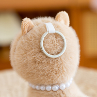 Porte-clés en peluche agneau debout, jouet en coton PP, poupée animale mignonne, pendentif de sac à dos Alpaca, cadeau d'anniversaire pour enfants, vente en gros et au détail