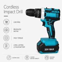 Perceuse sans fil 70 N.m 20 V sans balais 13 mm sans clé 2 vitesses 6,0 Ah, pour bois, métal, bricolage domestique, kit tournevis