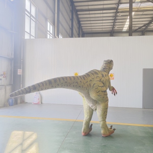 Costume de dinosaure <span class=keywords><strong>Velociraptor</strong></span> marchant populaire Zigong CET, design de pattes cachées, léger, tailles personnalisées, pour parcs d'aventure et écoles - Product Image 5
