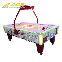 Table de jeu d'arcade de hockey sur air à monnayeur ACS Cheap Jinns pour 2 joueurs, prise US, garantie 1 an, en plastique durable pour les jeux