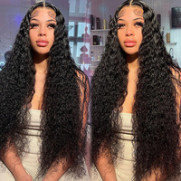 Peluca Bob al por mayor 200% de densidad con encaje frontal transparente 13x4, peluca de cabello humano con ondas profundas para mujer