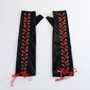 Q30780 mariage Festival Punk Style Bandage <span class=keywords><strong>Long</strong></span> <span class=keywords><strong>Satin</strong></span> sans doigts femmes soirée gants de soirée - Product Image 6