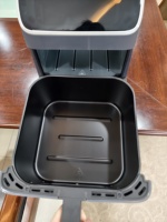 Friteuse à air numérique à écran tactile OEM 6L 1800W sans huile cuisson saine support antiadhésif minuterie contrôle de la température friteuse à air noire