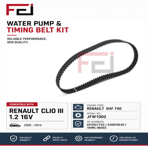 Kit de <span class=keywords><strong>courroie</strong></span> de distribution et de pompe à eau FEI pour Renault <span class=keywords><strong>Clio</strong></span> <span class=keywords><strong>3</strong></span> 4 Megane <span class=keywords><strong>3</strong></span>, <span class=keywords><strong>courroie</strong></span> de distribution avec kit de pompe à eau KP25577XS 530019530 - Product Image 6