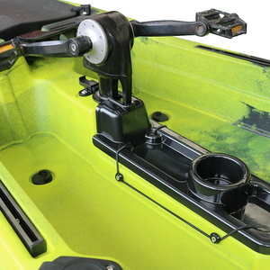 Kayak à pédales monoplace de 10,5 pieds avec propulsion par hélice, canoë électrique pour 1 personne, en plastique HDPE léger, pour la pêche - Product Image 5