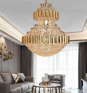 设计师装饰铁现代大型发光二极管定制吊灯水晶吊灯 & 吊灯吊灯天花板奢华 - Product Image 1