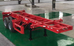 Semi-remorque châssis squelette 2 essieux 20 pieds de haute qualité, charge utile maximale 40 tonnes, pneus 12R22.5, état neuf, vente chaude, remorques de camion - Product Image 3