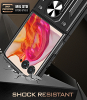 Étui de téléphone magnétique antichoc de luxe Moni avec support anneau et design armure, compatible avec HOLSTER pour MOTO Razr 40 50 60 Ultra