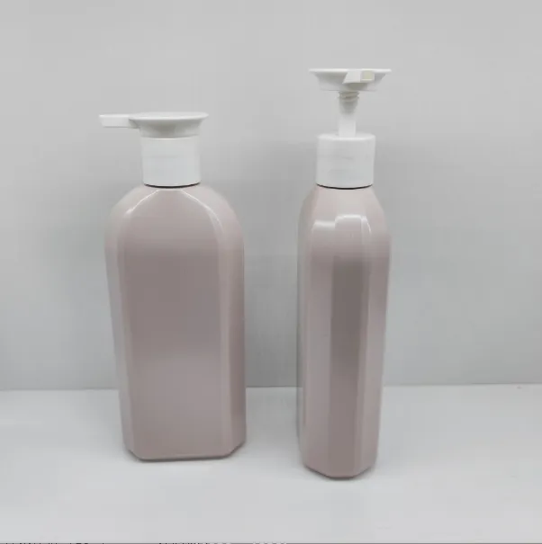 En kaliteli 500ml pet kozmetik ambalaj plastik şampuan şişesi duş jeli şişe
