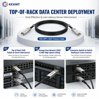 KEXINT 10GBASE-CU 1M 10G SFP+ zu SFP+ Passives DAC Twinax-Kabel mit EEPROM 30AWG Kupfer-Verbindungskabel für ToR-Server-Stacking