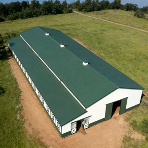 עיצוב מודרני להתאמה אישית מבנה פלדה עמיד סוס לשפוך משק בית מחסה לבעלי חיים מבנה פלדה לשפוך - Product Image 3