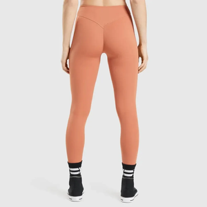 เลกกิ้งออกกำลังกายผู้หญิงทรงสลิมฟิตแบบมีกระเป๋าข้างสุดฮิต / บริการ OEM สีพื้น ผ้าฝ้าย 100% เส้นใยแบมบู - Product Image 4