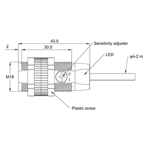 New Arrival PSM18-DV40P Photoelectric Sensor 40cm Adjustable <b>Sensing</b> PNP Output for Opaque Objects 7mm - Product Image 3