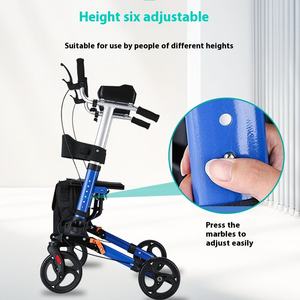 Il nuovo deambulatore pieghevole in lega di alluminio è facile da usare e può essere utilizzato come sedia a rotelle o <span class=keywords><strong>carrello</strong></span> della spesa per gli anziani - Product Image 2