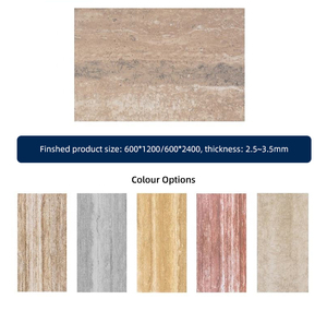 Dalles de <span class=keywords><strong>carrelage</strong></span> souples marron grand format Wharton Commercial pour chambre à coucher, rénovation d'hôtel et d'appartement, panneau mural, revêtement en pierre flexible - Product Image 4