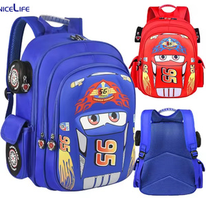 Vente en gros de sac à dos de voiture de grande capacité avec dessin animé 3D pour les garçons du primaire Sac d'école étanche pour la <span class=keywords><strong>maternelle</strong></span> - Product Image 5