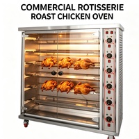 Four à rôtir au gaz pour poulet commercial, 6 broches, en acier inoxydable, pour restaurant, barbecue