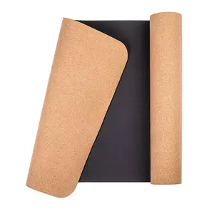 supplier printed logo light weight eco friendly natural high quality anti slip the yoga mat cork organic laser