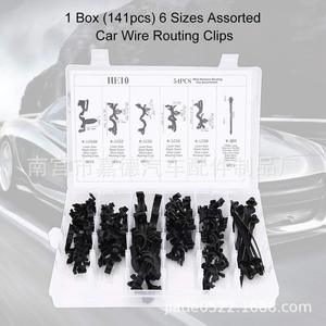 HF10 Juego de 54 clips de nailon para fijación de cables automotrices, surtido de clips para cableado de automóviles - Product Image 3