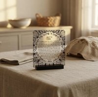 Kit Cadeau Judaica Premium en Acrylique Lucite Personnalisé pour Birkat Hamazon, Idéal pour Shabbat, Pessah et Hanouka