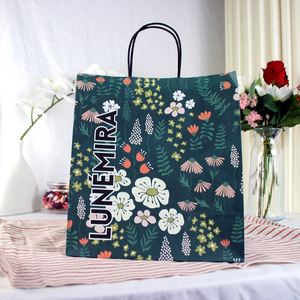 Bolsa de Embalaje de Regalo para Compras, Ropa y Zapatos, de Papel Kraft de Lujo, Reciclable, con Logotipo Impreso Personalizado al por Mayor - Product Image 3