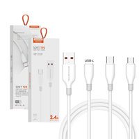 Kabel USB Somostel BT20 untuk iPhone 17 Pro Max Pengisian Cepat Micro V8 Tipe C/IPH Kabel Ponsel TPE Lembut Aksesoris Ponsel OEM
