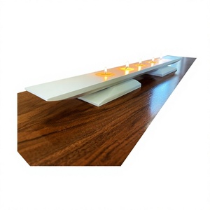 Wooden Rectangular <b>Tea</b> Light Holder with 5 Candles Durable Eco-Friendly Handmade Home Decoration Candle <b>Stand</b> for Table Decor - Product Image 2