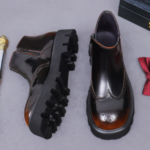 Chaussures pour hommes en cuir véritable faites à la main de haute qualité, chaussures décontractées élégantes pour hommes, chaussures habillées de style Oxford pour hommes - Product Image 2
