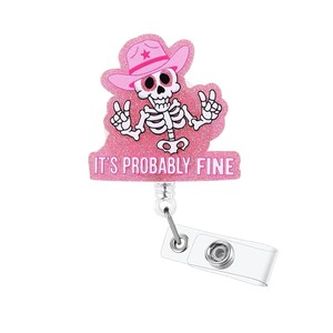 In stock: Glittery easy-open retractable <b>snap</b> acrylic strawberry badge <b>clip</b>, pink goose breast tag <b>clip</b>, rotating alligator - Product Image 3