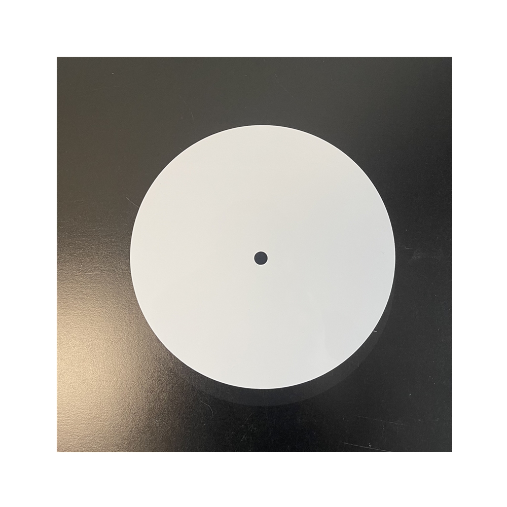 Gloss White at 8" Round Circle 0.65mm Thickness One Hole